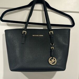 Michael Kors black tote bag
